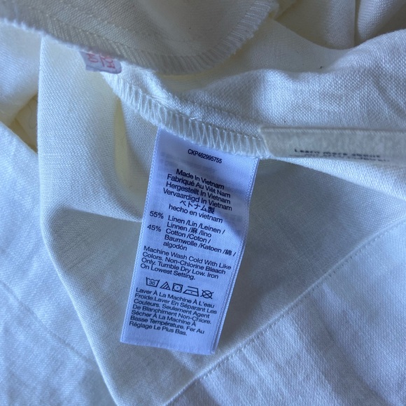 White linen Madewell dress with pockets - Picture 3 of 4